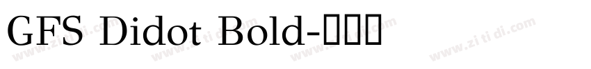 GFS Didot Bold字体转换